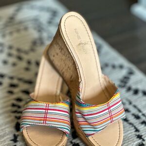 Nine West Red and Pink Wedge Shoes